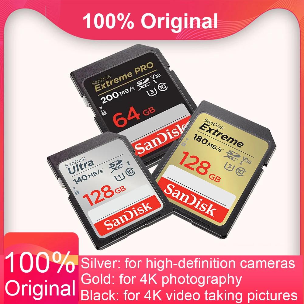 SanDisk SDHC/SDXC U3 ī޶ 4K ÷ ī, SD ī, 32GB Ʈ Ŭ 10 U1, 64GB, 128GB, 256GB, 512GB, ͽƮ , 1TB